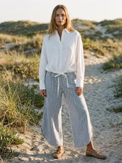 Shoreline Striped Tulip Hem Pants - Westly