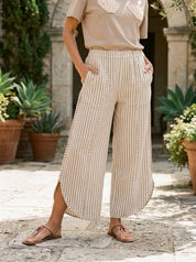 Shoreline Striped Tulip Hem Pants - Westly