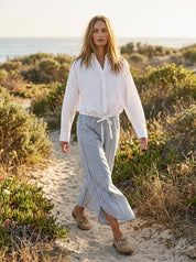 Shoreline Striped Tulip Hem Pants - Westly