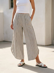 Shoreline Striped Tulip Hem Pants - Westly
