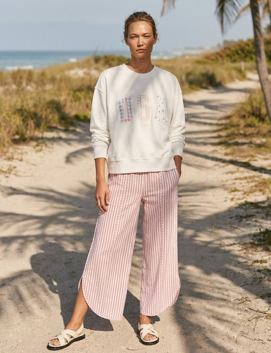 Shoreline Striped Tulip Hem Pants - Westly