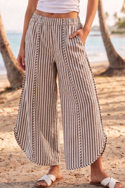 Shoreline Striped Tulip Hem Pants - Westly