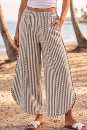 Shoreline Striped Tulip Hem Pants - Westly