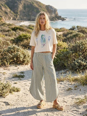Shoreline Striped Tulip Hem Pants - Westly
