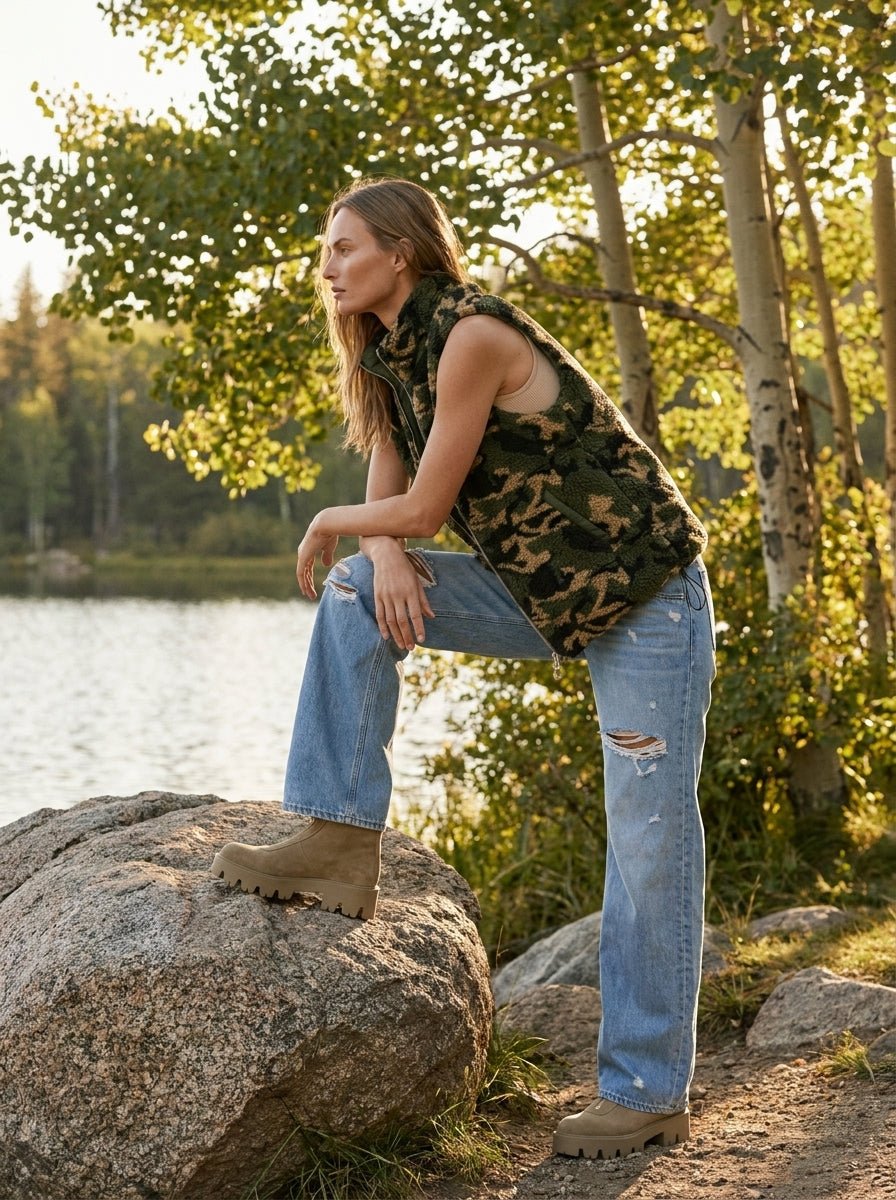 Side Quest Camo Reversible Puffer Vest - Westly