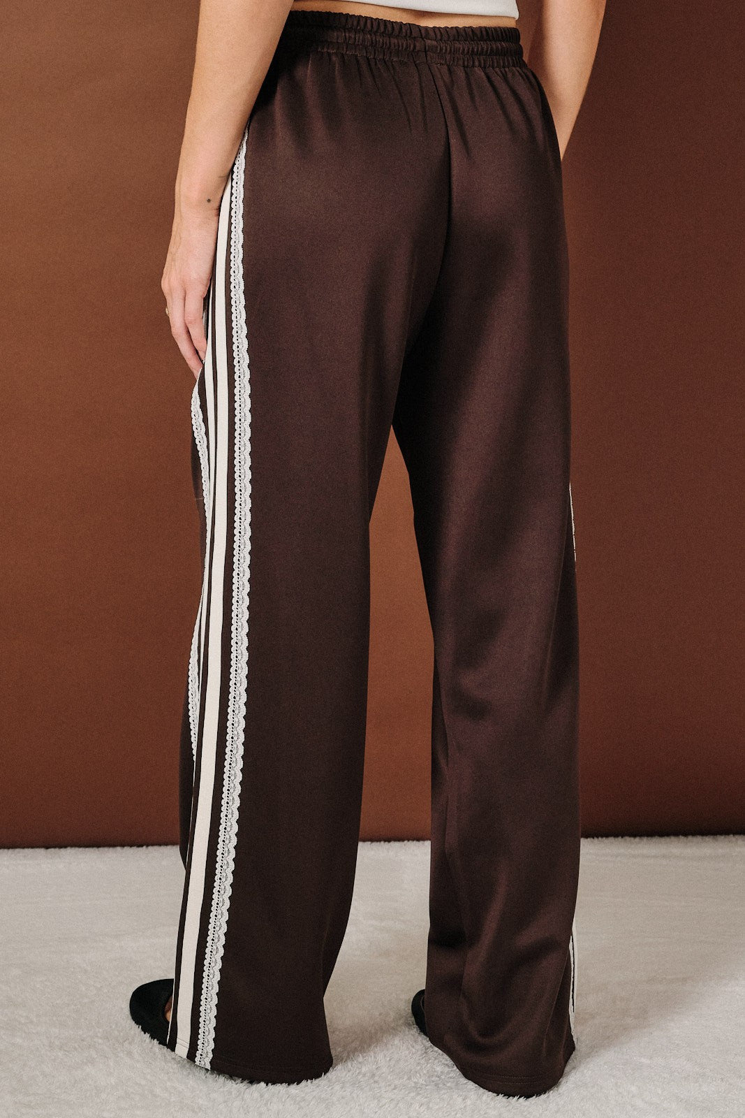 Sideline Lace Trim Track Pants - Westly