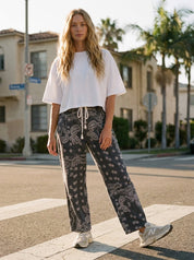 Sienna Bandana Print Barrel Fit Pants - Westly