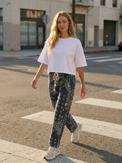 Sienna Bandana Print Barrel Fit Pants - Westly