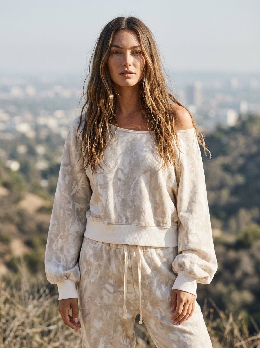 Sierra Camo Off - Shoulder Sweatshirt - Westly