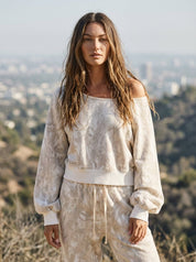Sierra Camo Off - Shoulder Sweatshirt - Westly