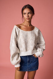 Sierra Camo Off - Shoulder Sweatshirt - Westly