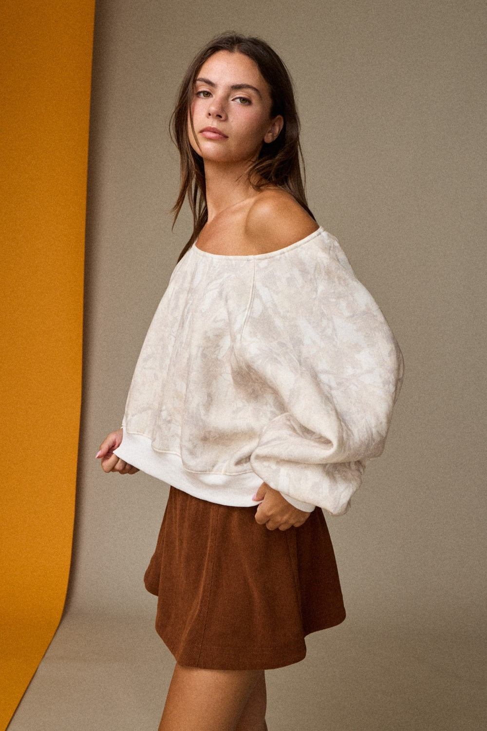 Sierra Camo Off - Shoulder Sweatshirt - Westly