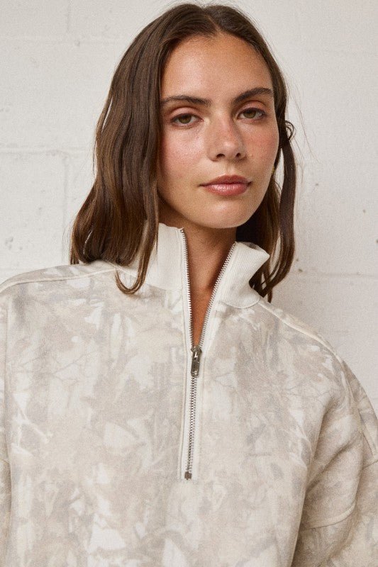 Sierra Half - Zip Camo Sweatshirt - Westly
