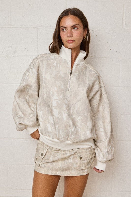 Sierra Half - Zip Camo Sweatshirt - Westly