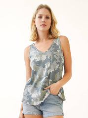 Silver Lake V - Neck Camo Tank - Westly