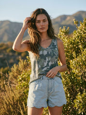 Silver Lake V - Neck Camo Tank - Westly