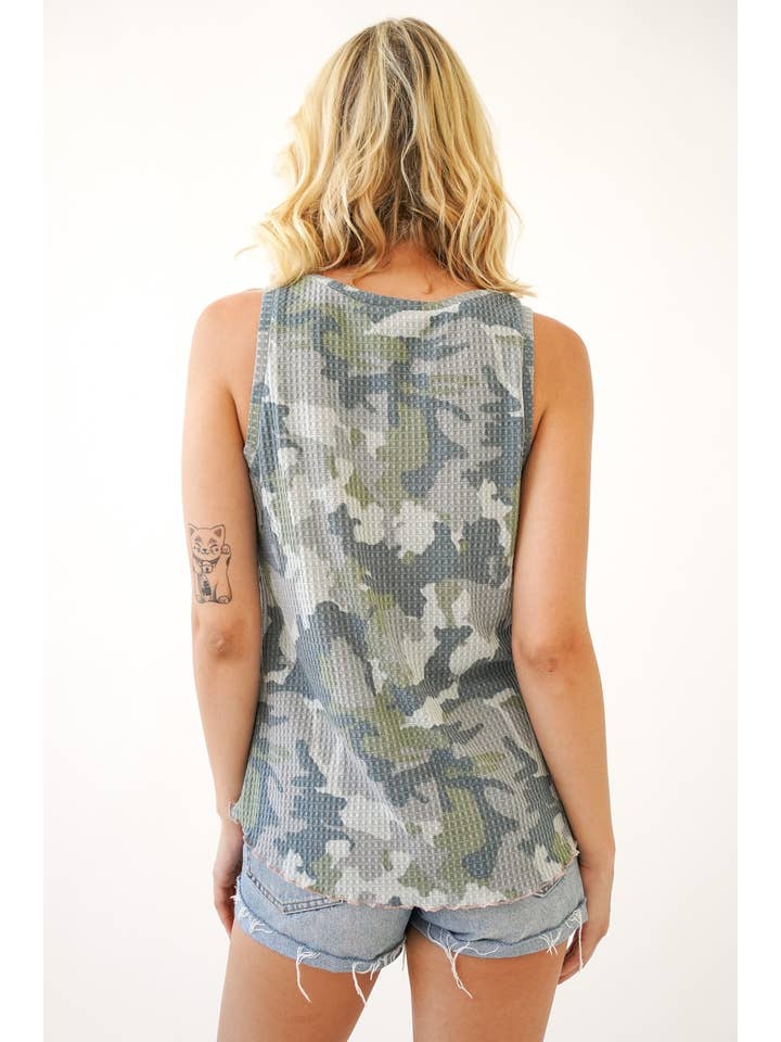 Silver Lake V - Neck Camo Tank - Westly