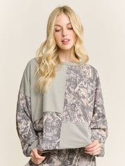 Silver Sage Washed Colorblock Camo Long Sleeve Shirt - Westly