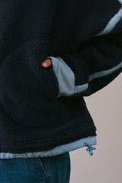 Ski Lodge Contrast Seam Half-Zip Sherpa - Westly