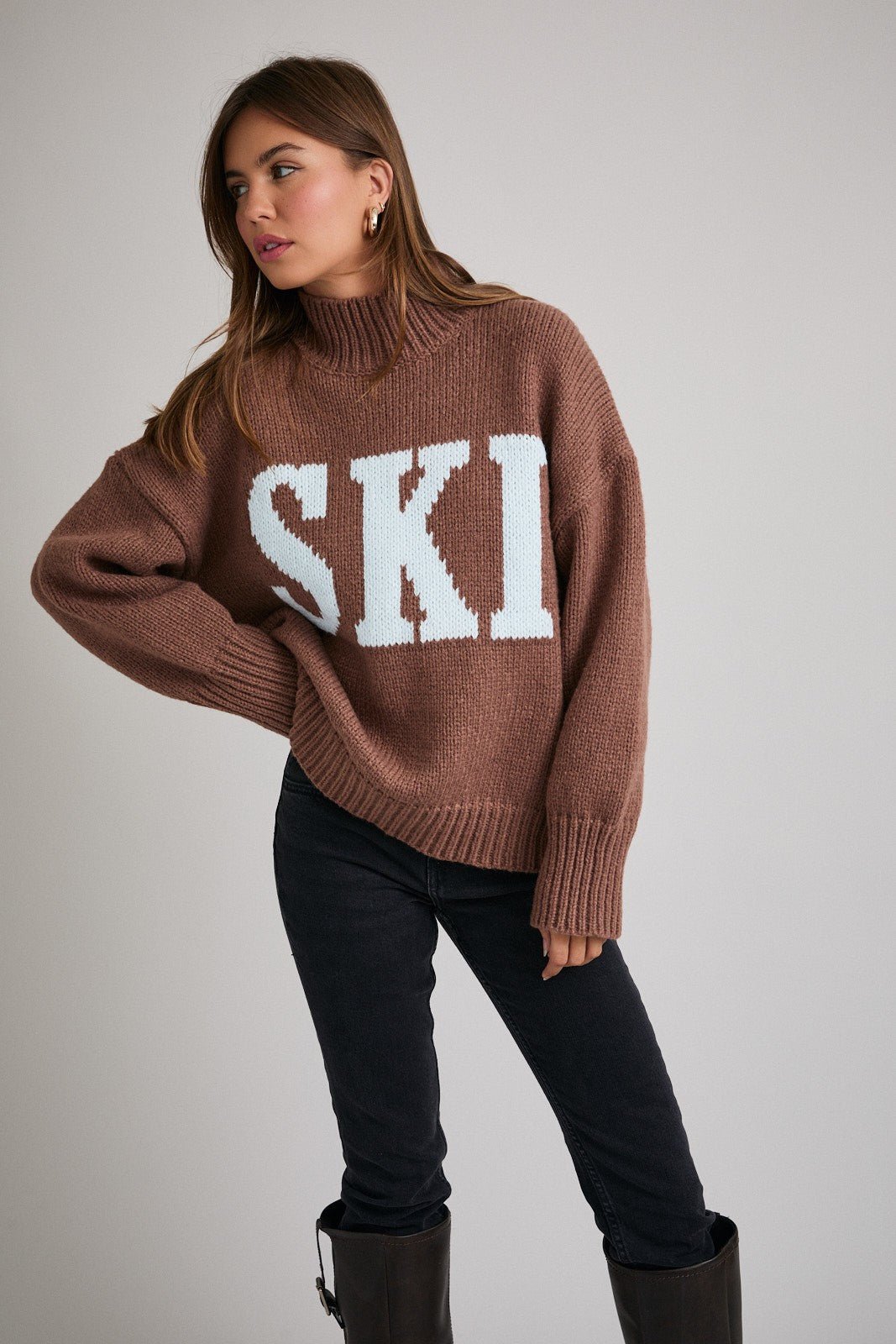 Ski Season Mock Neck Sweater - Westly