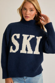 Ski Season Mock Neck Sweater - Westly