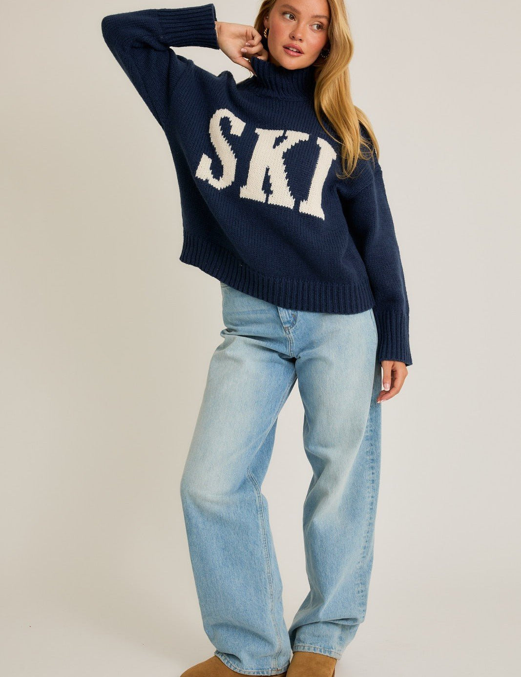 Ski Season Mock Neck Sweater - Westly