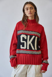 Ski Ya Later Oversized Turtleneck Sweater - Westly