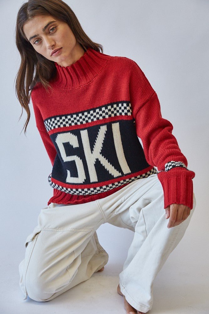 Ski Ya Later Oversized Turtleneck Sweater - Westly