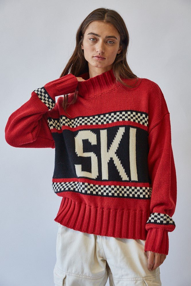Ski Ya Later Oversized Turtleneck Sweater - Westly