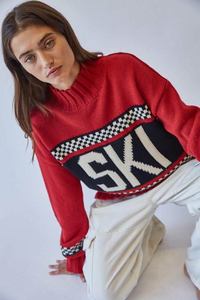 Ski Ya Later Oversized Turtleneck Sweater - Westly