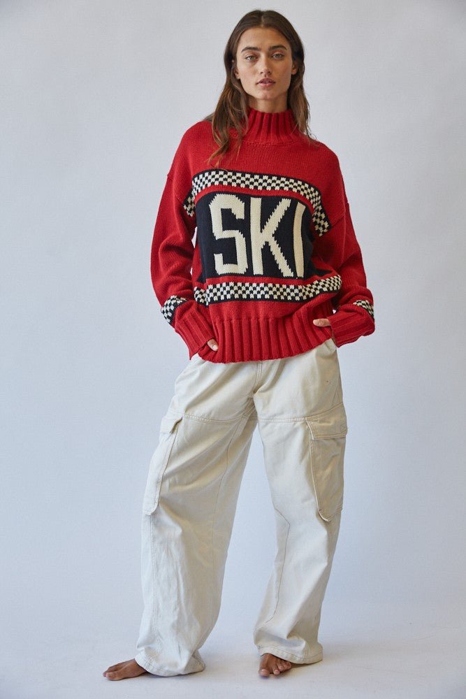 Ski Ya Later Oversized Turtleneck Sweater - Westly