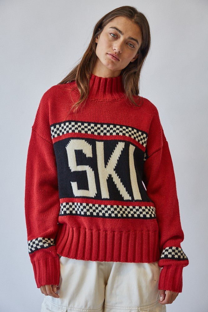 Ski Ya Later Oversized Turtleneck Sweater - Westly