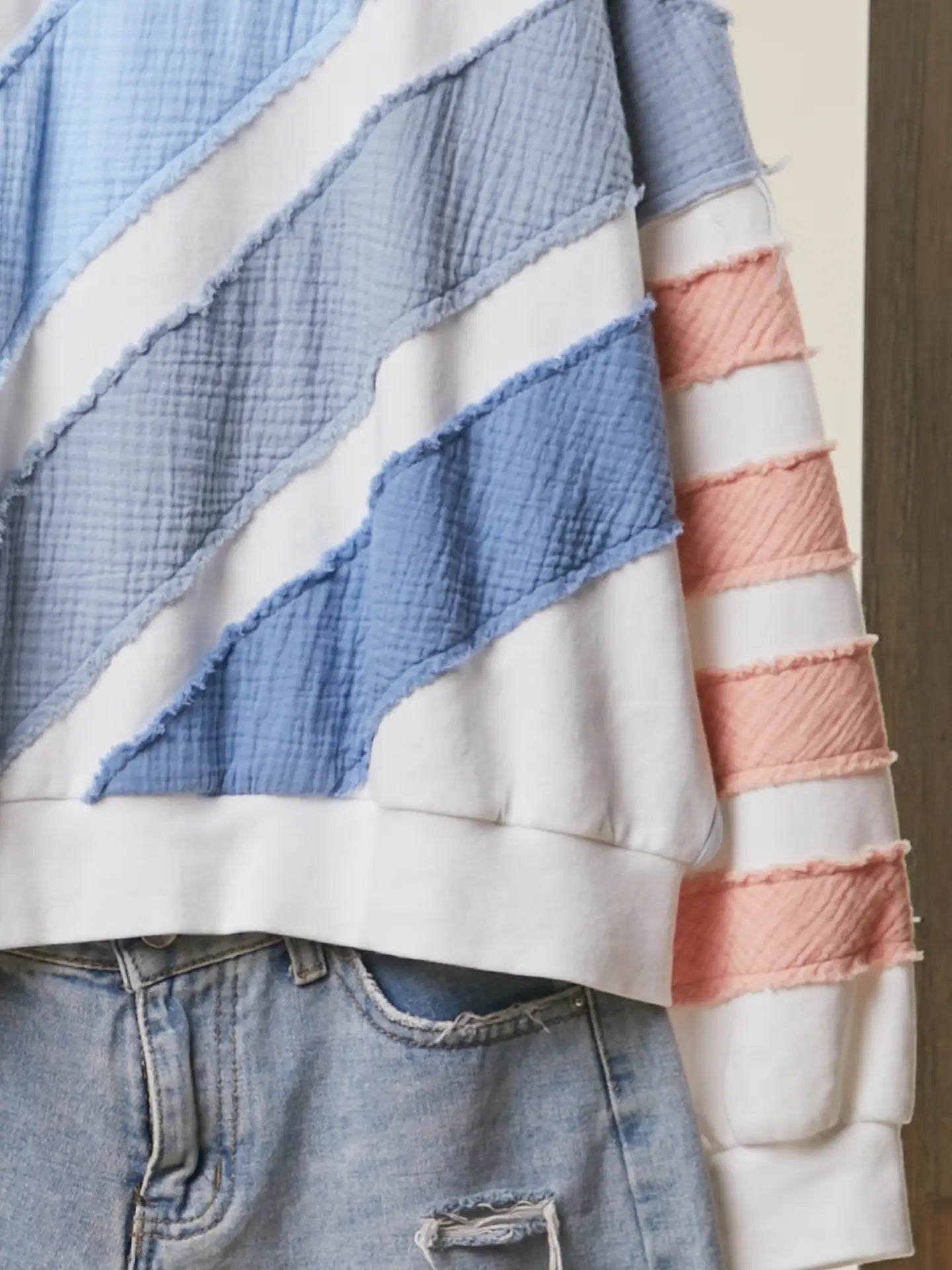 Skyline Colorblock Textured Pullover Top - Westly