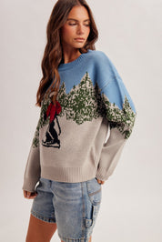 Slalom Ski Bear Crewneck Sweater - Westly