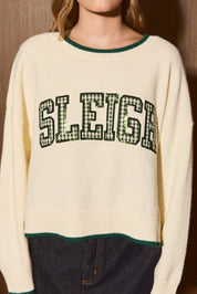 Sleigh Bells Gingham Sequin Knit Sweater - Westly