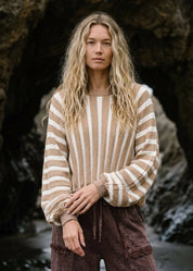 Sloane Cropped Balloon Sleeve Sweater - Westly