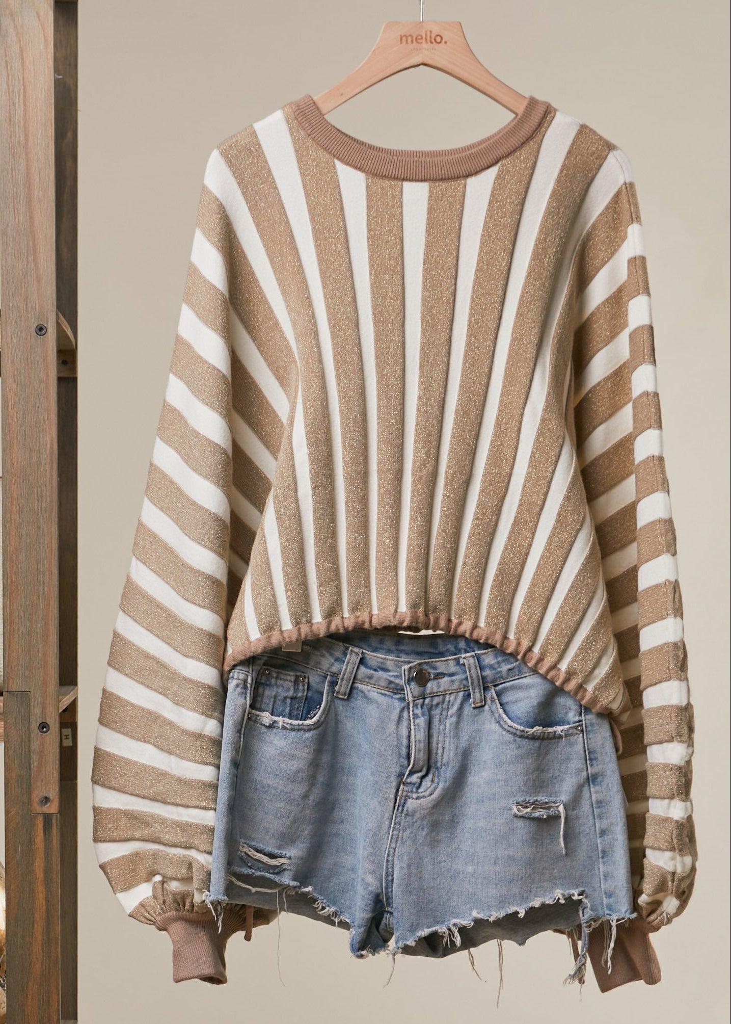 Sloane Cropped Balloon Sleeve Sweater - Westly