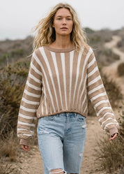 Sloane Cropped Balloon Sleeve Sweater - Westly