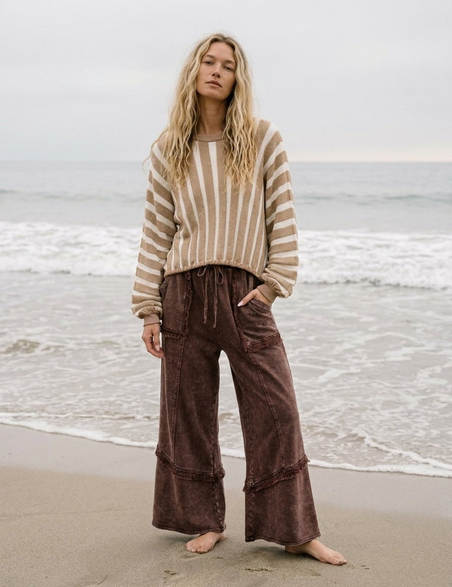 Sloane Cropped Balloon Sleeve Sweater - Westly