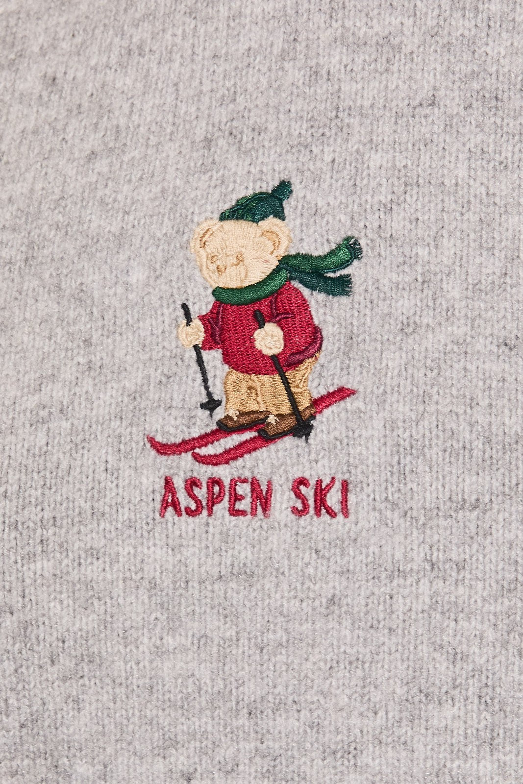 Slope Side Embroidered Ski Bear Sweater - Westly