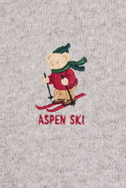 Slope Side Embroidered Ski Bear Sweater - Westly