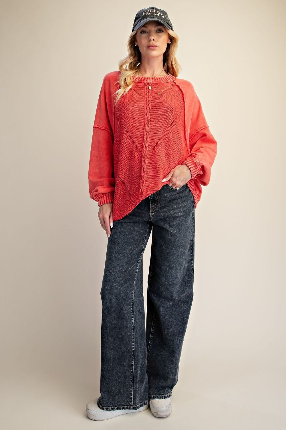 Slow Burn Washed Knit Sweater - Westly