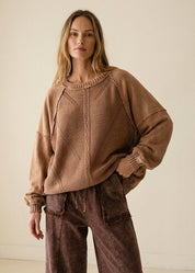 Slow Burn Washed Knit Sweater - Westly