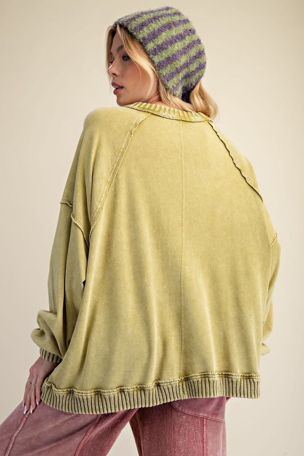 Slow Burn Washed Knit Sweater - Westly