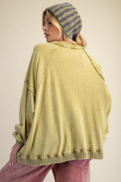 Slow Burn Washed Knit Sweater - Westly