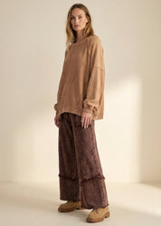 Slow Burn Washed Knit Sweater - Westly