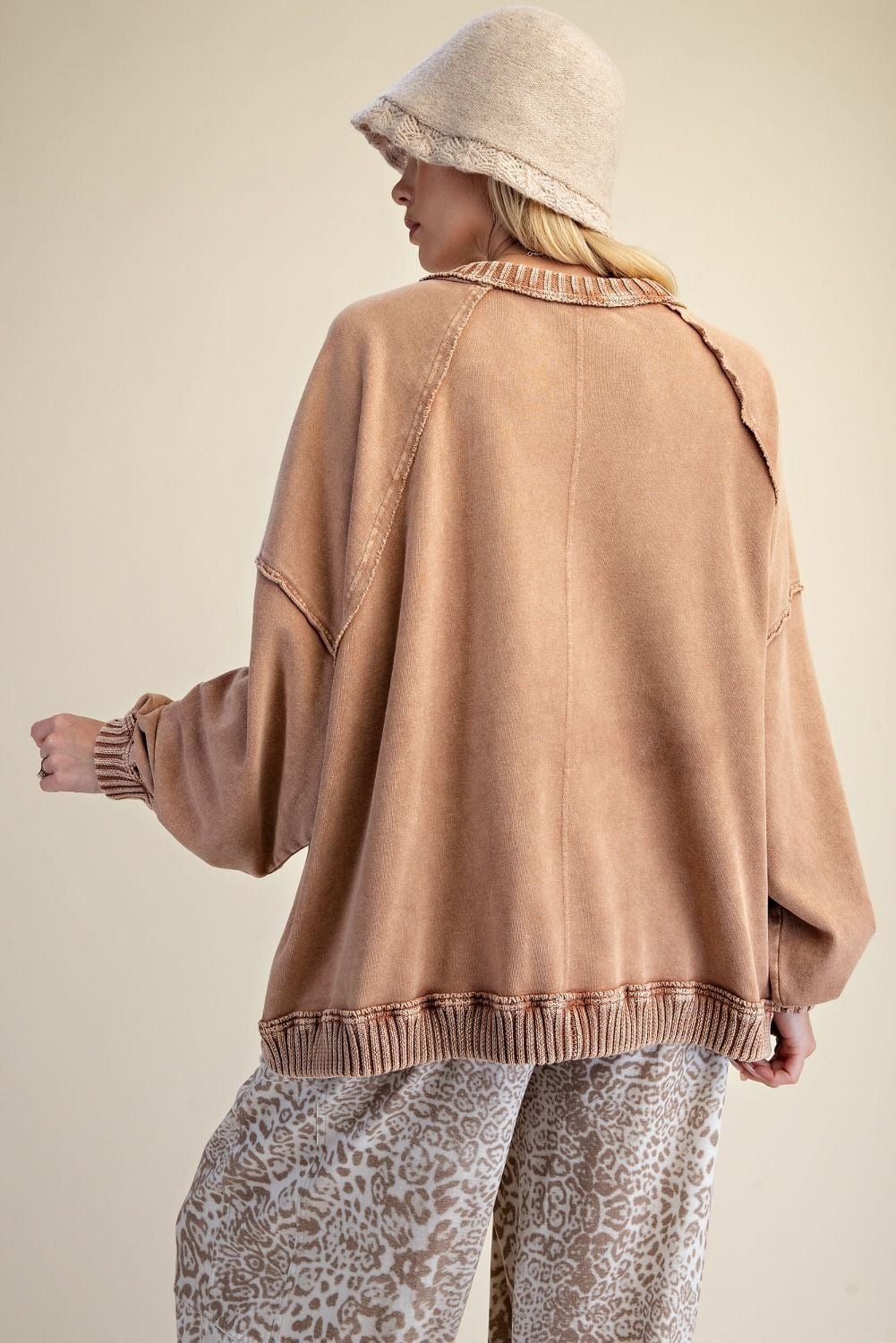 Slow Burn Washed Knit Sweater - Westly