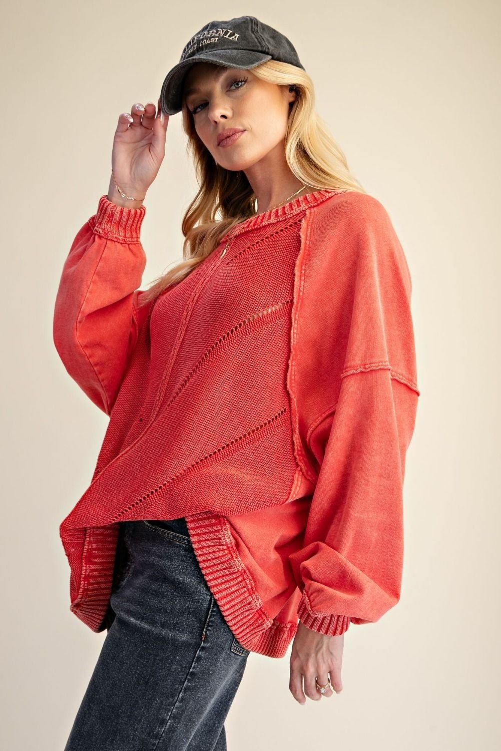 Slow Burn Washed Knit Sweater - Westly