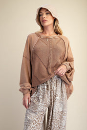Slow Burn Washed Knit Sweater - Westly