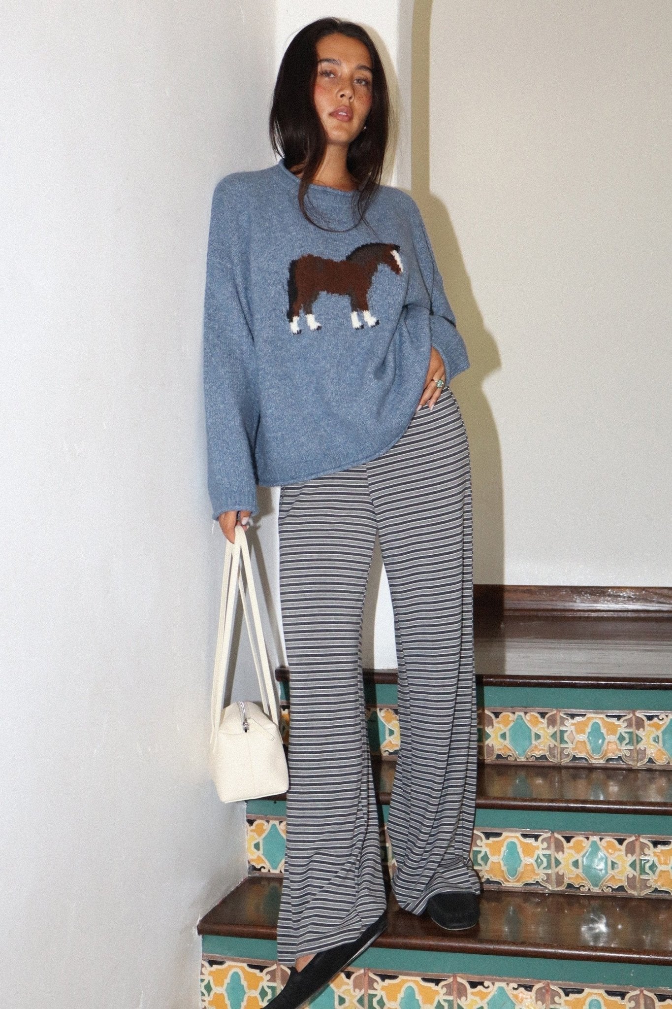 Slow Lane Horse Intarsia Sweater - Westly